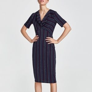NWT ZARA Multicolored Striped Dress SMALL